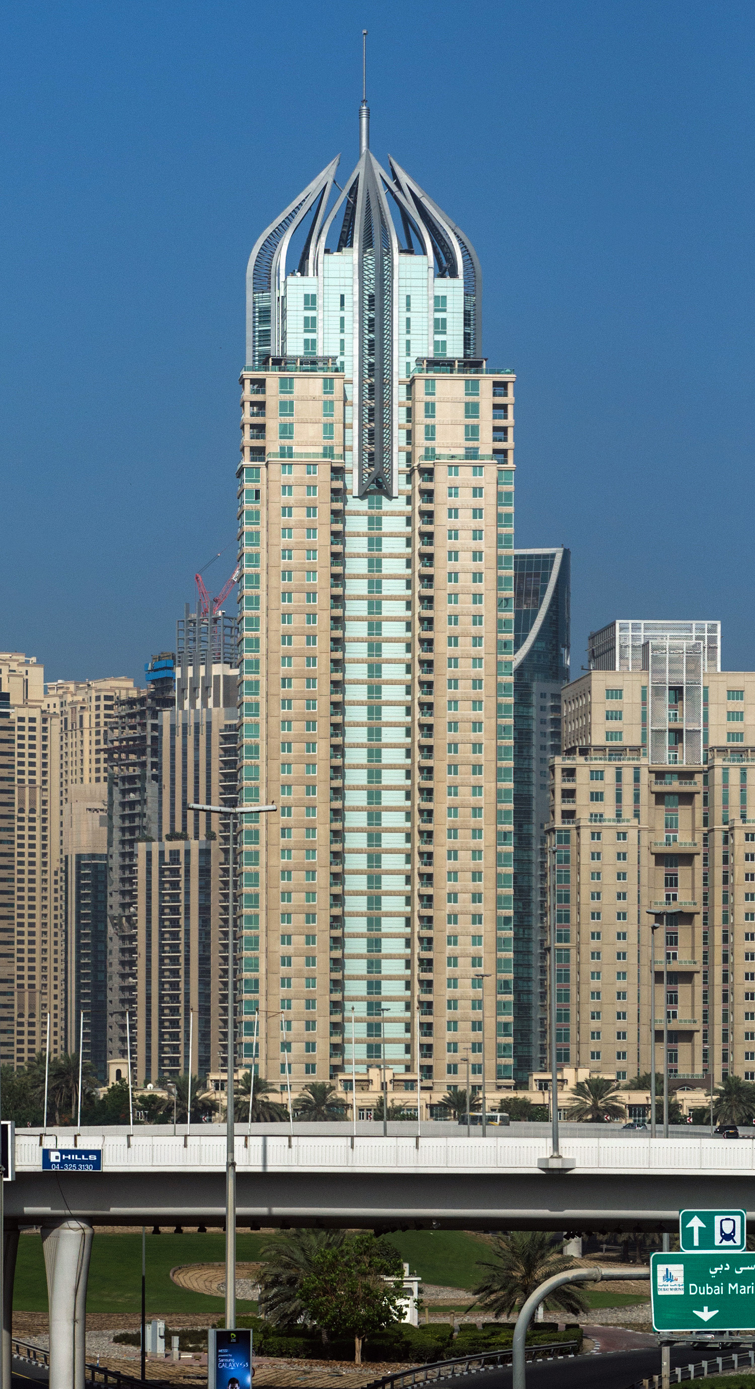 Murjan Tower, Dubai - View from Dubai Metro Red Line. © Mathias Beinling